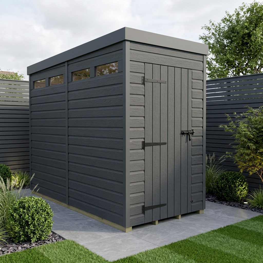 4x9 Composite Pent Security Shed