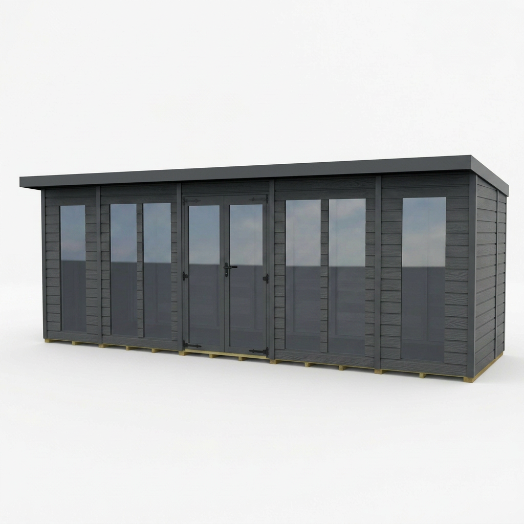 18x6 Composite Pent Full Height Summer House